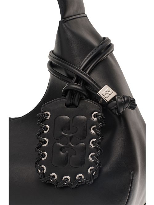 Ganni  borsa Hobo nera media Ganni | A6837BLACK 099